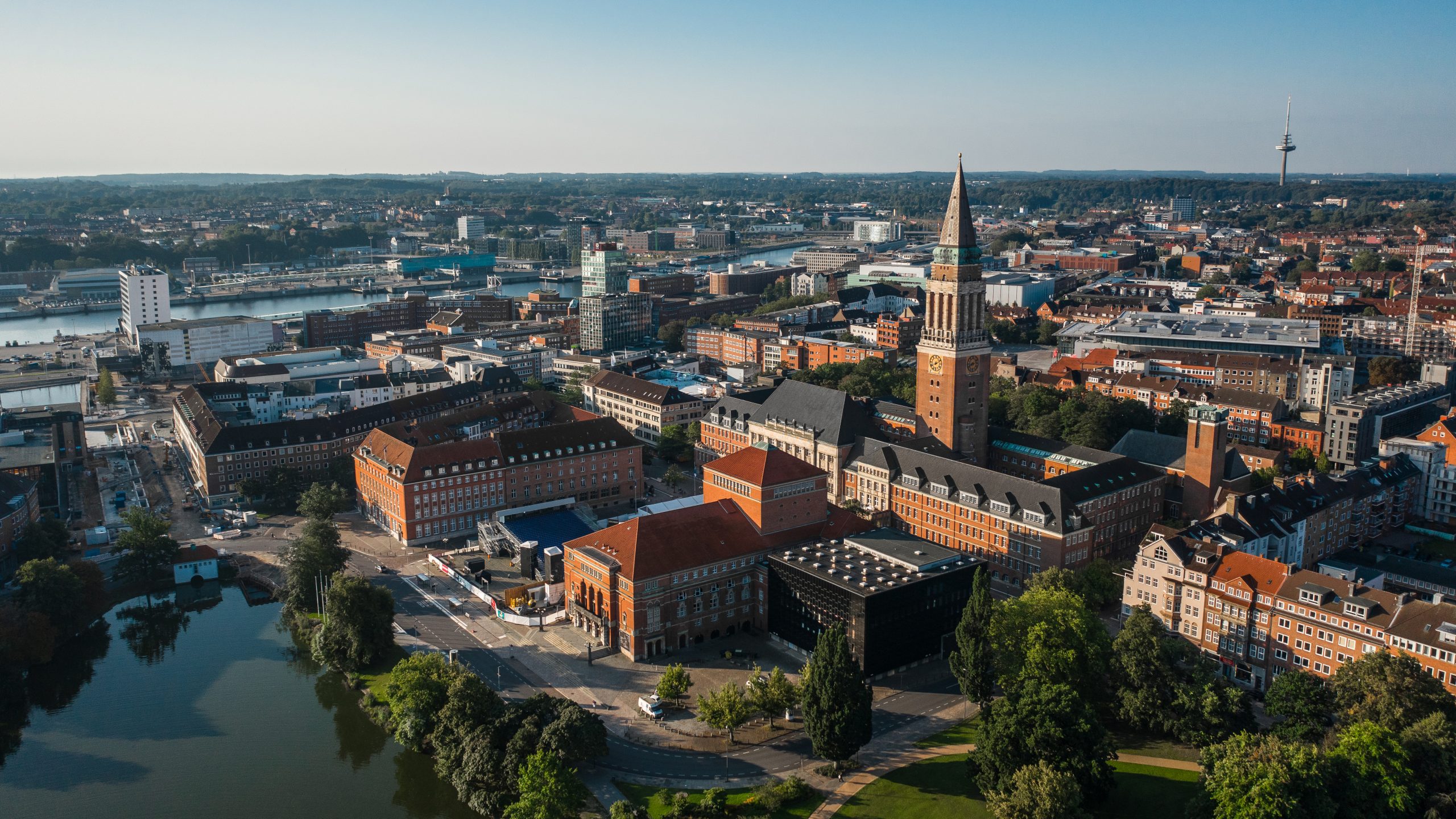 Cityscape of Kiel, the city in the northern part of Germany